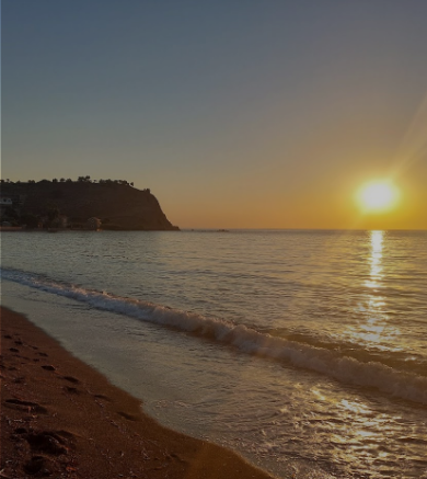 Beautiful beach in Lesvos, Greece with clear turquoise water